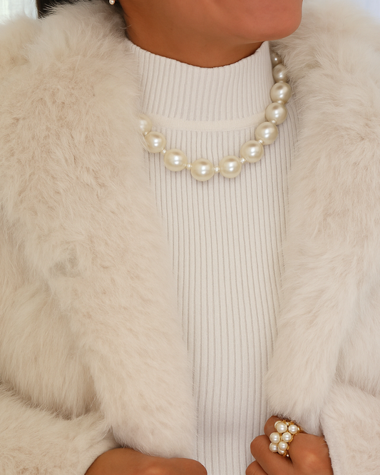 Chunky Pearl Statement Necklace
