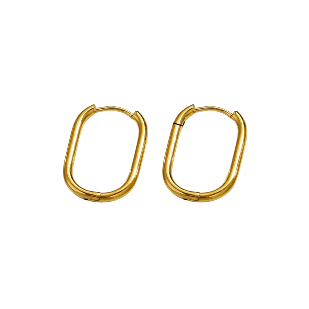 Oval Hoop Earrings