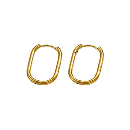 Oval Hoop Earrings